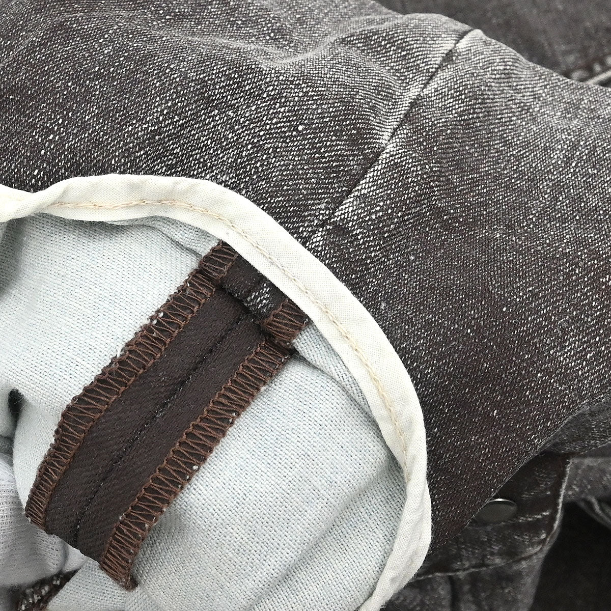 Chanel 2002 Single Breasted Denim Jacket Brown #38