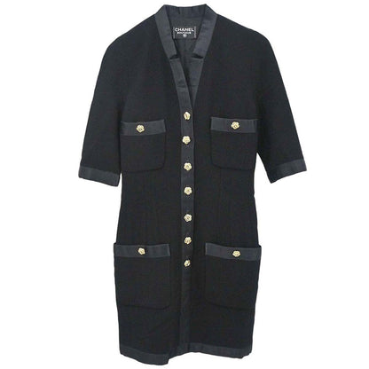 Chanel Short Sleeve Dress Black