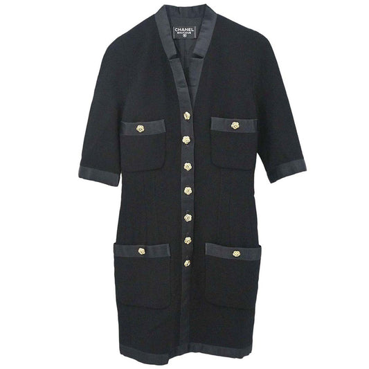 Chanel Short Sleeve Dress Black