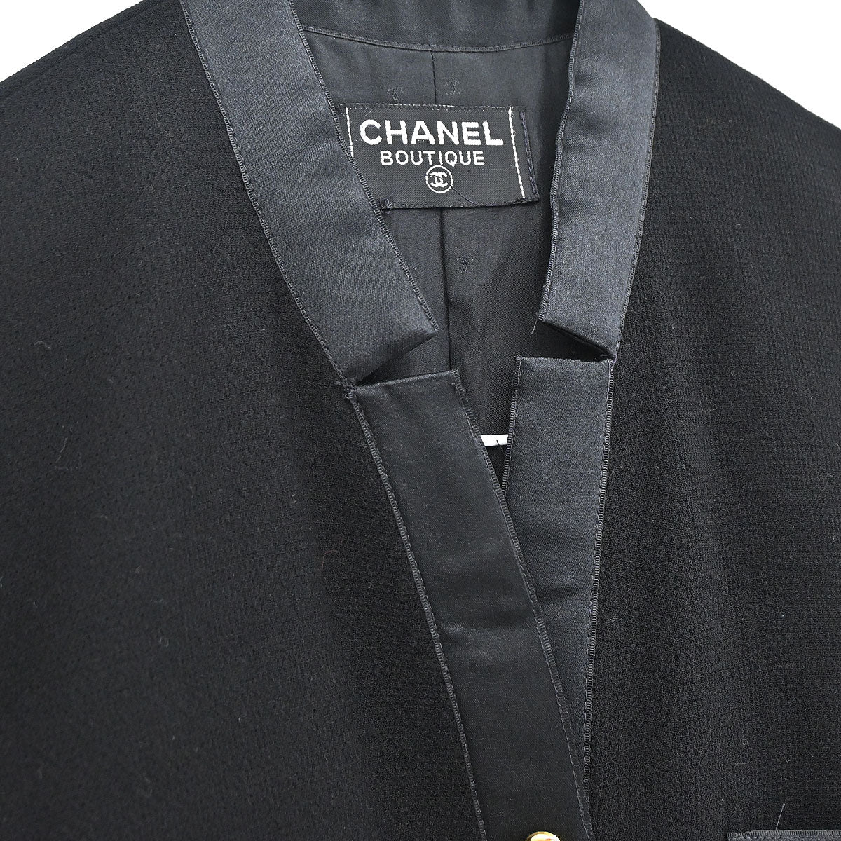 Chanel Short Sleeve Dress Black