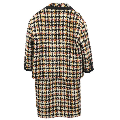 Chanel Setup Suit Jacket Dress Tweed Black #40