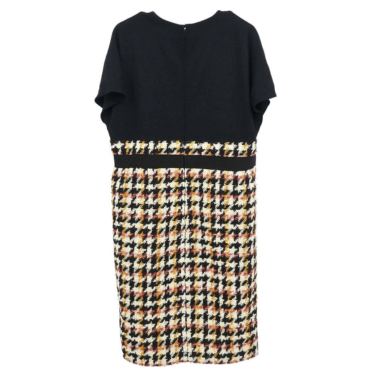 Chanel Setup Suit Jacket Dress Tweed Black #40