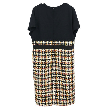 Chanel Setup Suit Jacket Dress Tweed Black #40