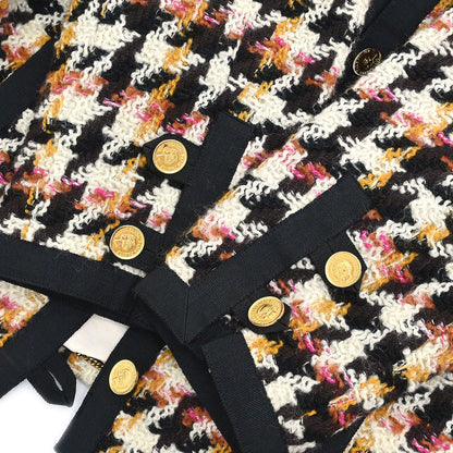 Chanel Setup Suit Jacket Dress Tweed Black #40