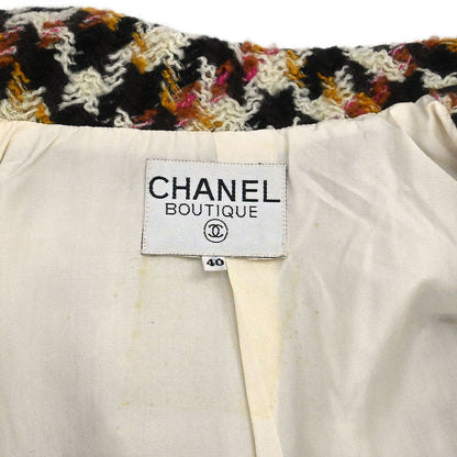Chanel Setup Suit Jacket Dress Tweed Black #40
