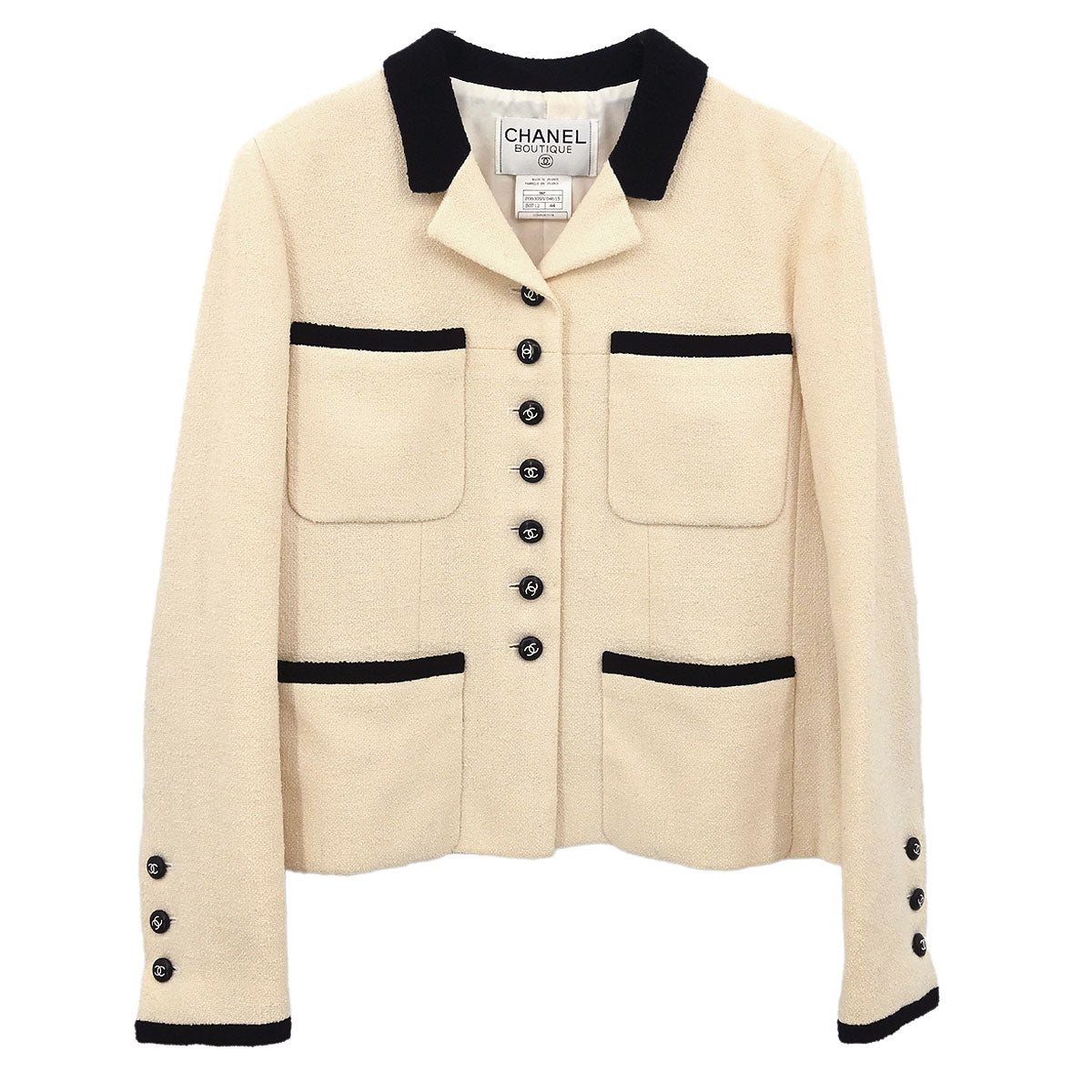 Chanel 1996 Single Breasted Jacket Ivory #44