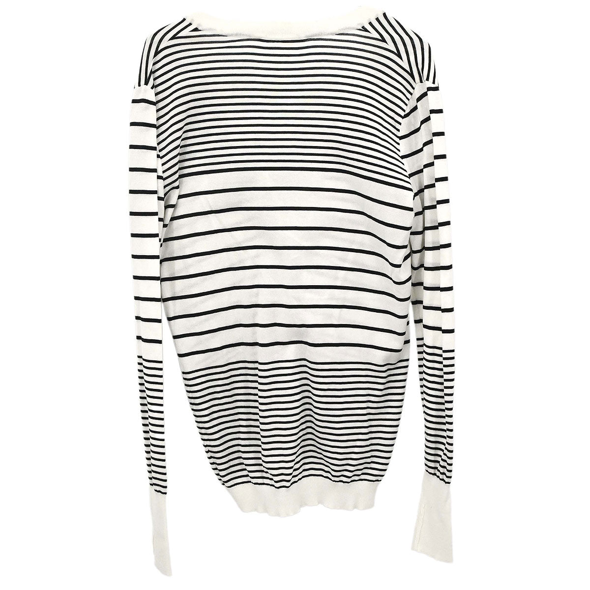 Chanel Striped Cardigan White #40