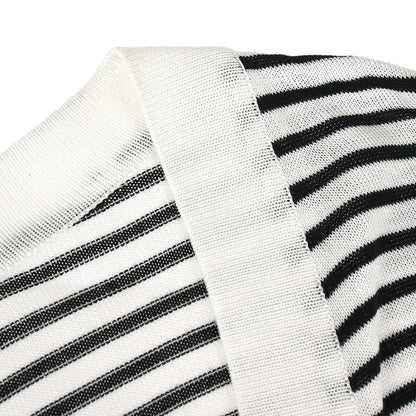 Chanel Striped Cardigan White #40