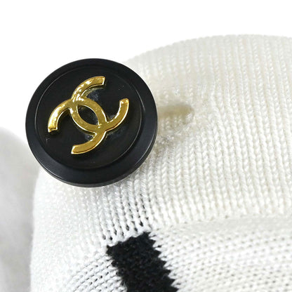 Chanel Striped Cardigan White #40