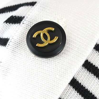 Chanel Striped Cardigan White #40