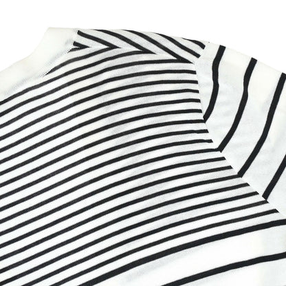 Chanel Striped Cardigan White #40