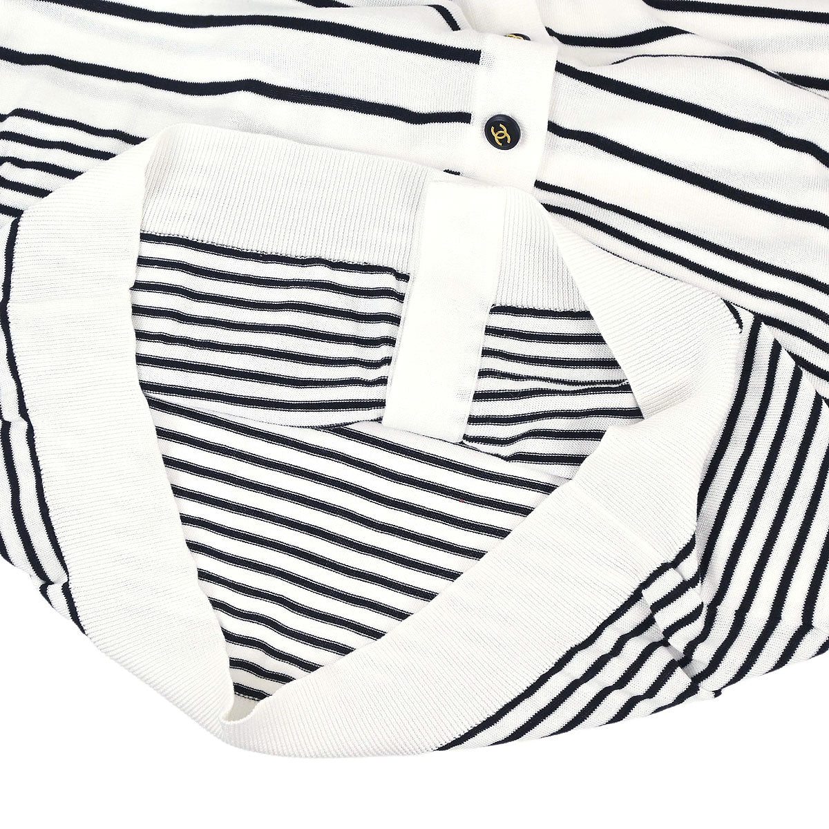 Chanel Striped Cardigan White #40