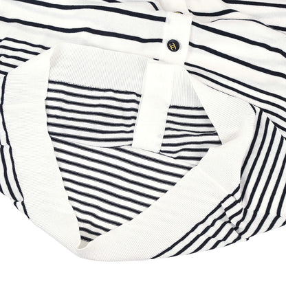 Chanel Striped Cardigan White #40