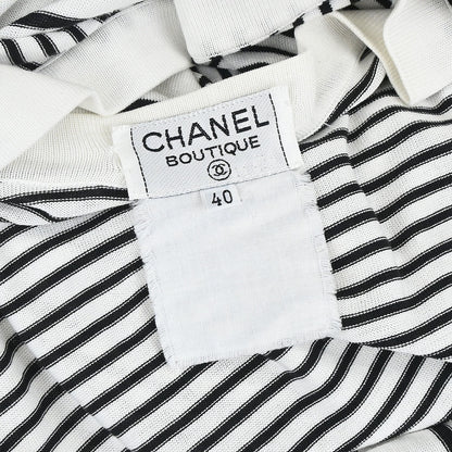 Chanel Striped Cardigan White #40