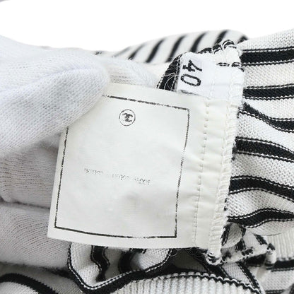Chanel Striped Cardigan White #40