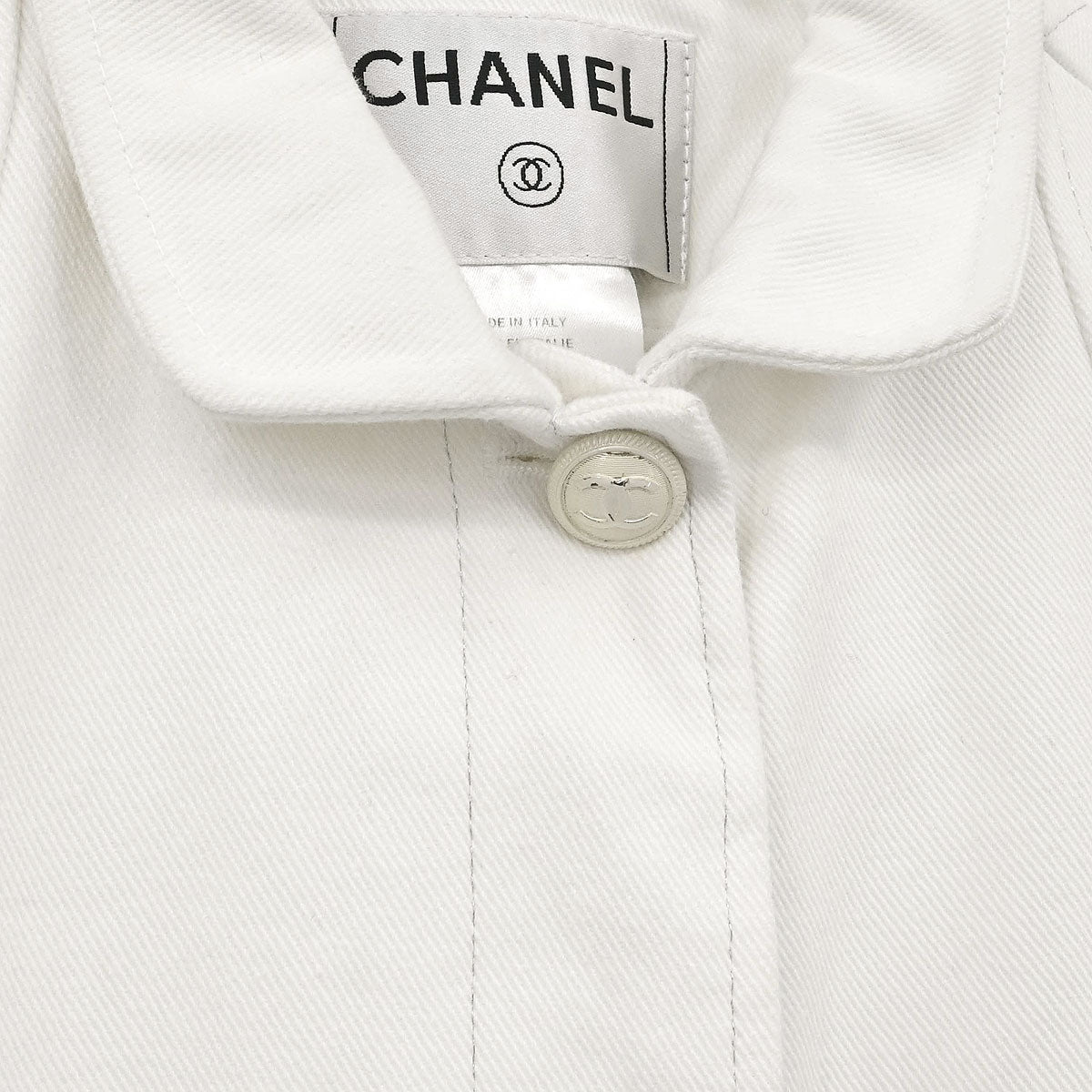 Chanel 2003 Single Breasted Jacket White #34