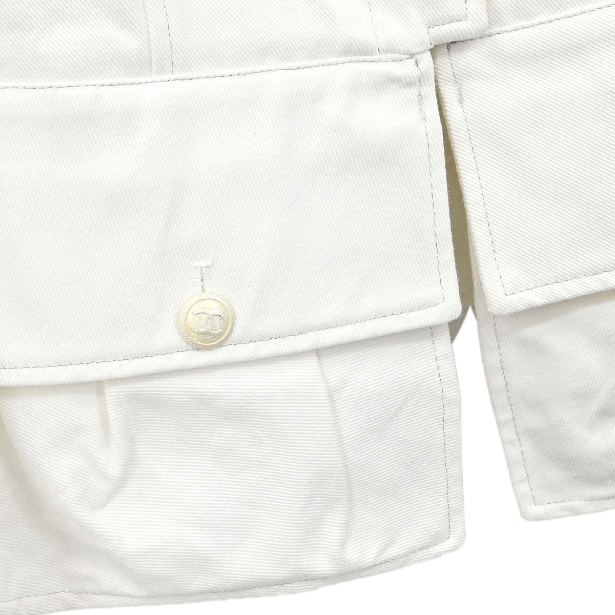 Chanel 2003 Single Breasted Jacket White #34