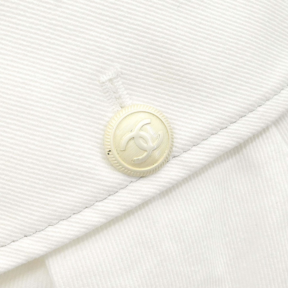 Chanel 2003 Single Breasted Jacket White #34