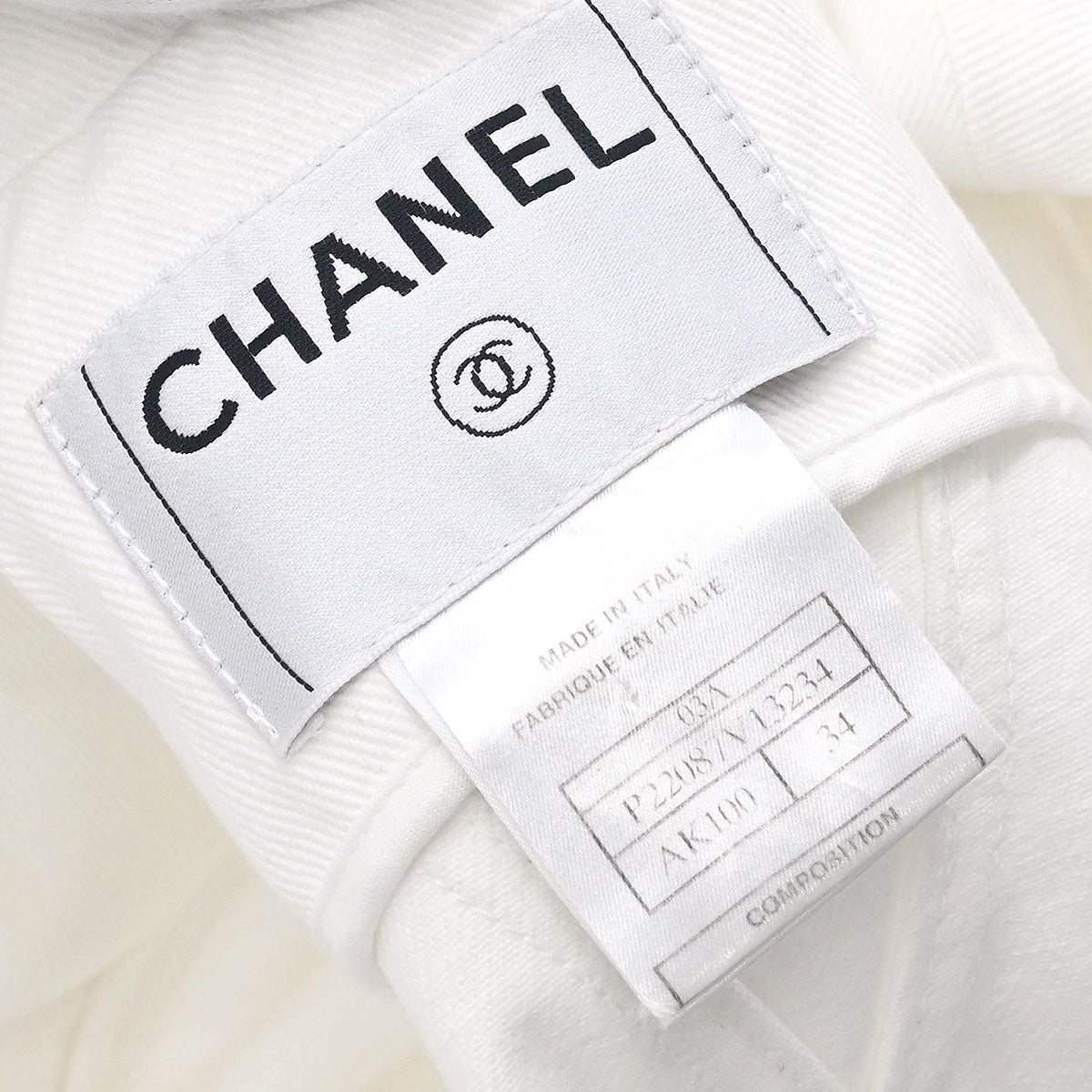 Chanel 2003 Single Breasted Jacket White #34