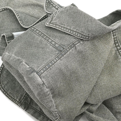 Chanel 2002 Single Breasted Denim Jacket Green