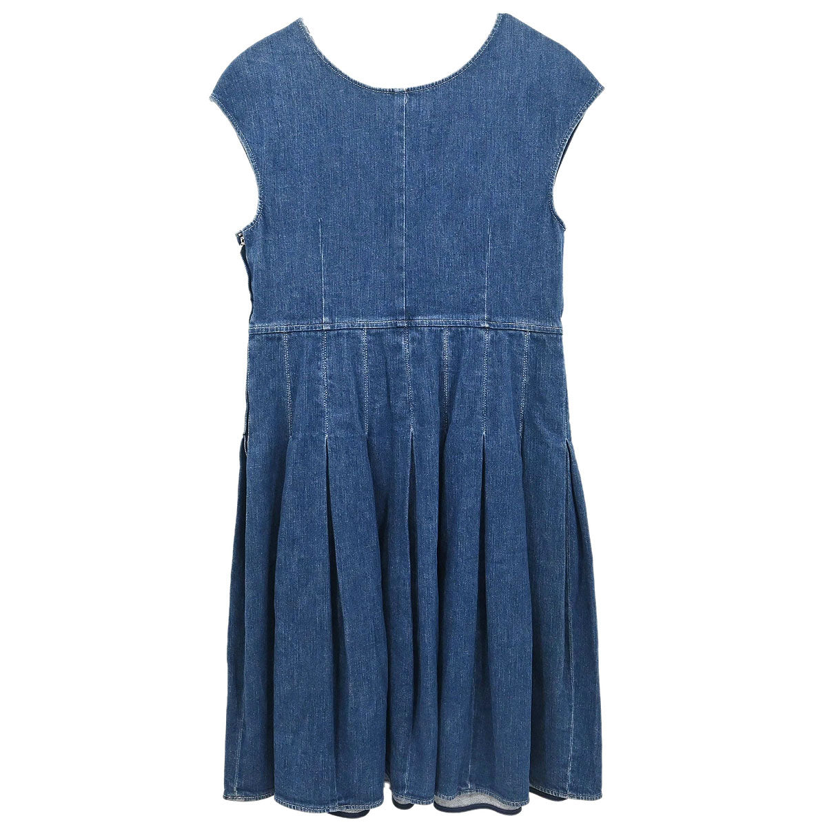 Chanel 2007 Sleeveless Denim Dress Blue #40