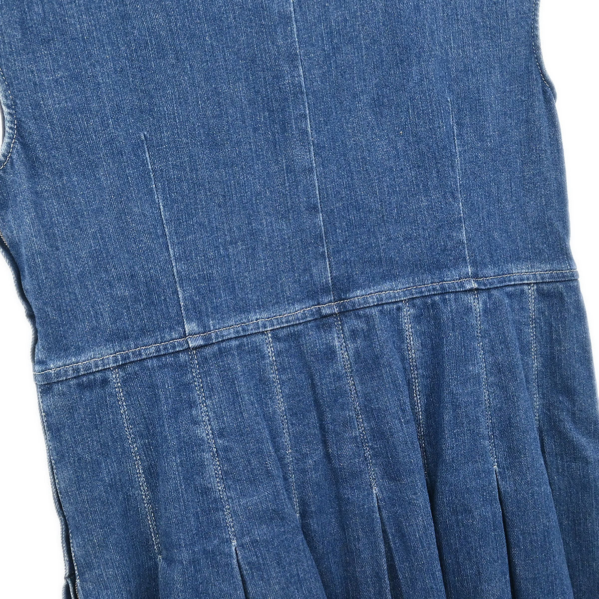 Chanel 2007 Sleeveless Denim Dress Blue #40