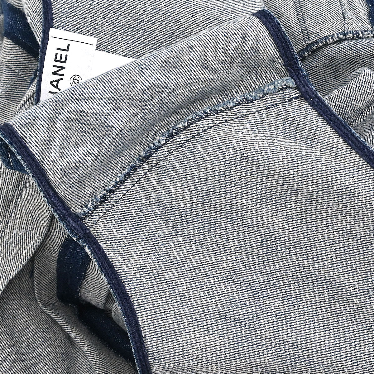 Chanel 2007 Sleeveless Denim Dress Blue #40