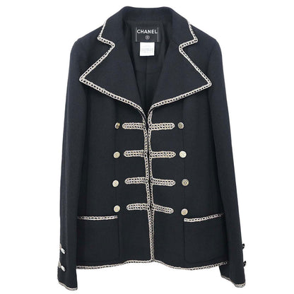 Chanel 2006 Single Breasted Napoleon Jacket Black #38