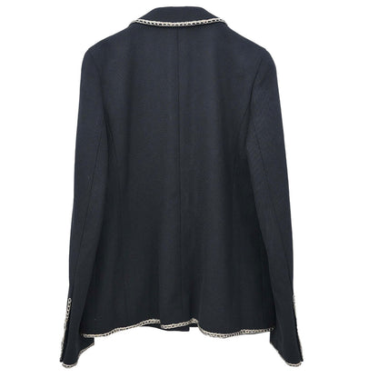 Chanel 2006 Single Breasted Napoleon Jacket Black #38