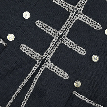 Chanel 2006 Single Breasted Napoleon Jacket Black #38