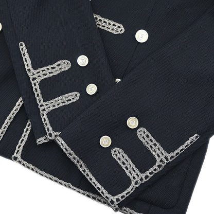 Chanel 2006 Single Breasted Napoleon Jacket Black #38