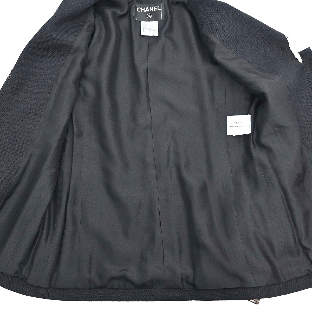Chanel 2006 Single Breasted Napoleon Jacket Black #38
