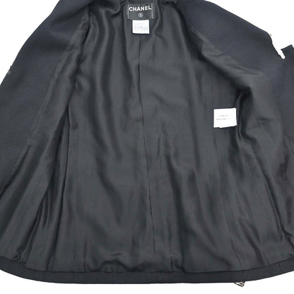 Chanel 2006 Single Breasted Napoleon Jacket Black #38