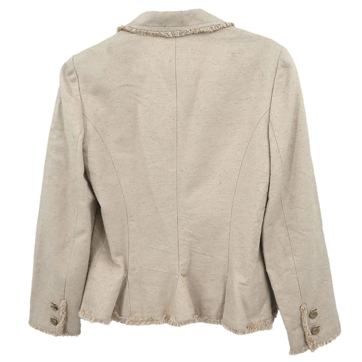 Chanel 2006 Single Breasted Jacket Beige #38