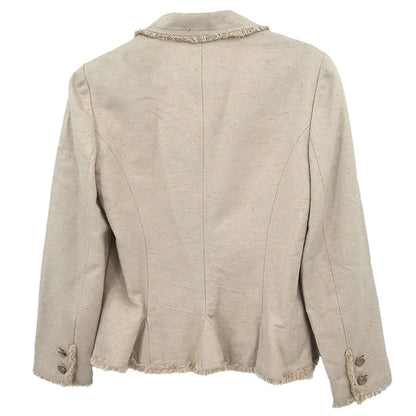 Chanel 2006 Single Breasted Jacket Beige #38