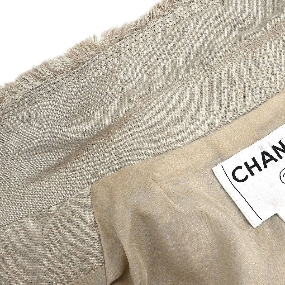 Chanel 2006 Single Breasted Jacket Beige #38