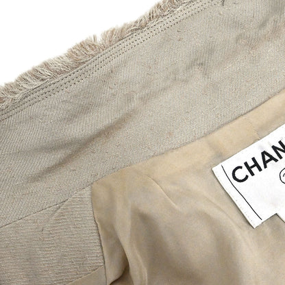 Chanel 2006 Single Breasted Jacket Beige #38