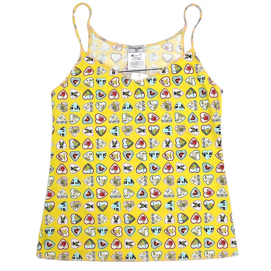 Chanel 2006 Valentine Camisole Top Yellow #38