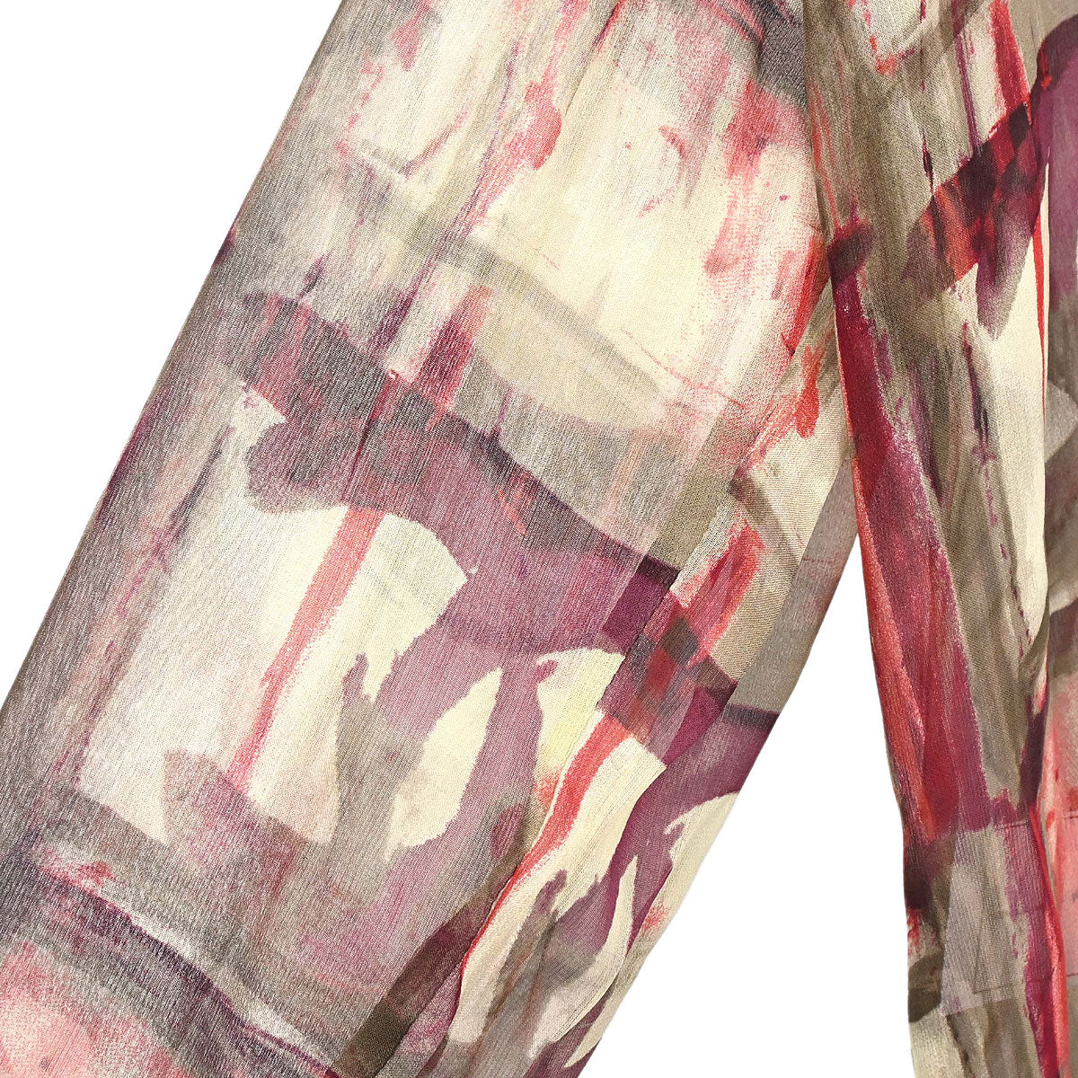 Chanel 1998 Sheer Bow Tie Blouse Shirt Khaki #38