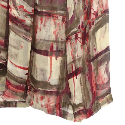 Chanel 1998 Sheer Bow Tie Blouse Shirt Khaki #38