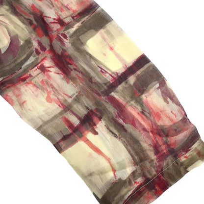 Chanel 1998 Sheer Bow Tie Blouse Shirt Khaki #38