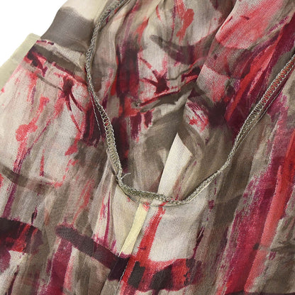 Chanel 1998 Sheer Bow Tie Blouse Shirt Khaki #38