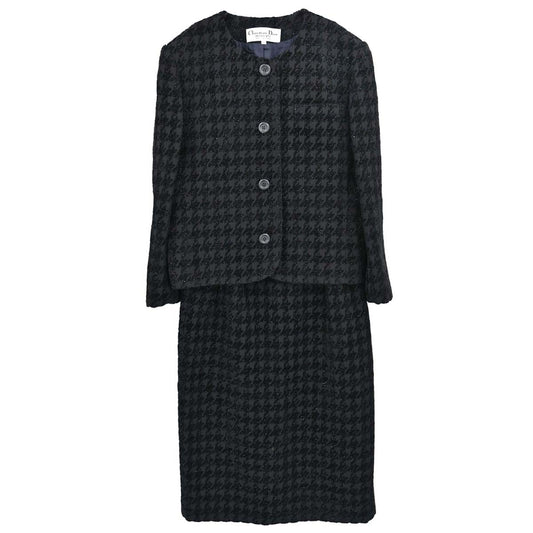 Christian Dior Setup Suit Jacket Skirt Black #38–40