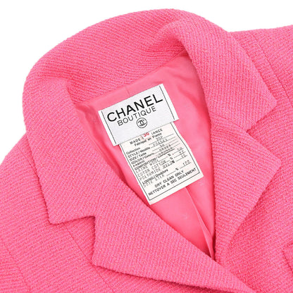Chanel 1995 Single Breasted Jacket Pink #38