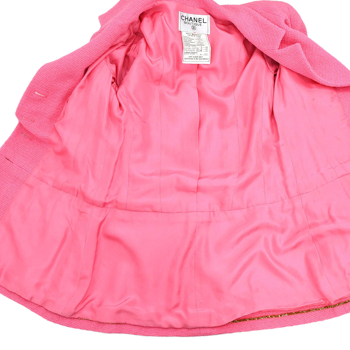 Chanel 1995 Single Breasted Jacket Pink #38