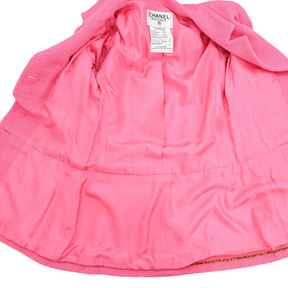 Chanel 1995 Single Breasted Jacket Pink #38