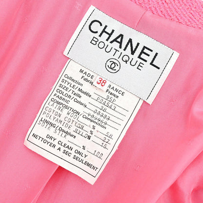 Chanel 1995 Single Breasted Jacket Pink #38