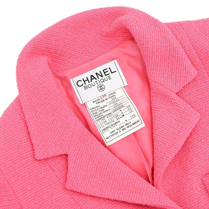 Chanel 1995 Single Breasted Jacket Pink #38