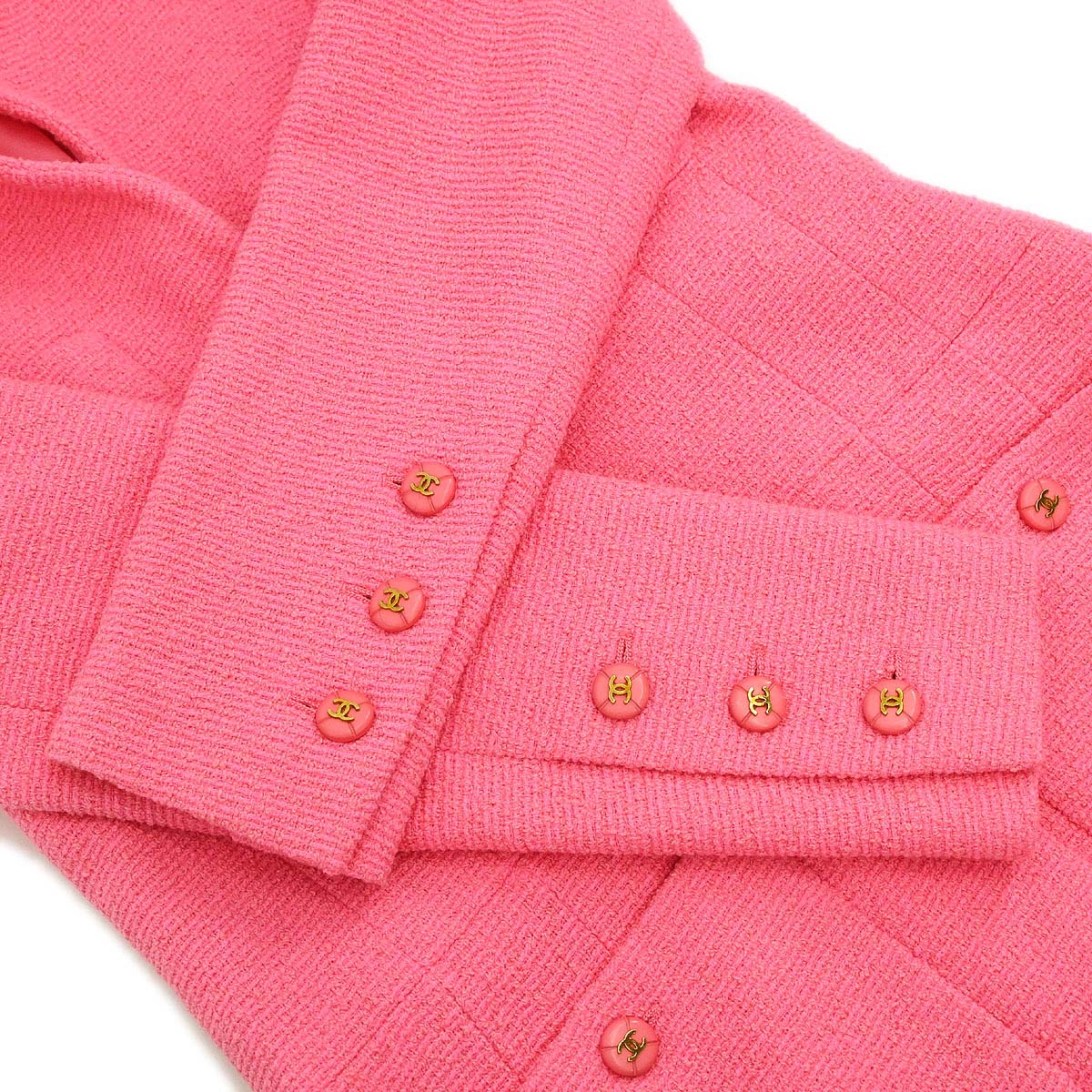 Chanel 1995 Single Breasted Jacket Pink #38