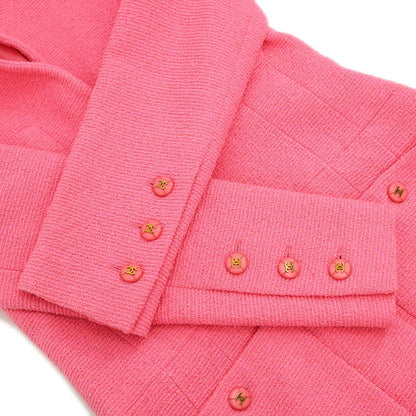 Chanel 1995 Single Breasted Jacket Pink #38